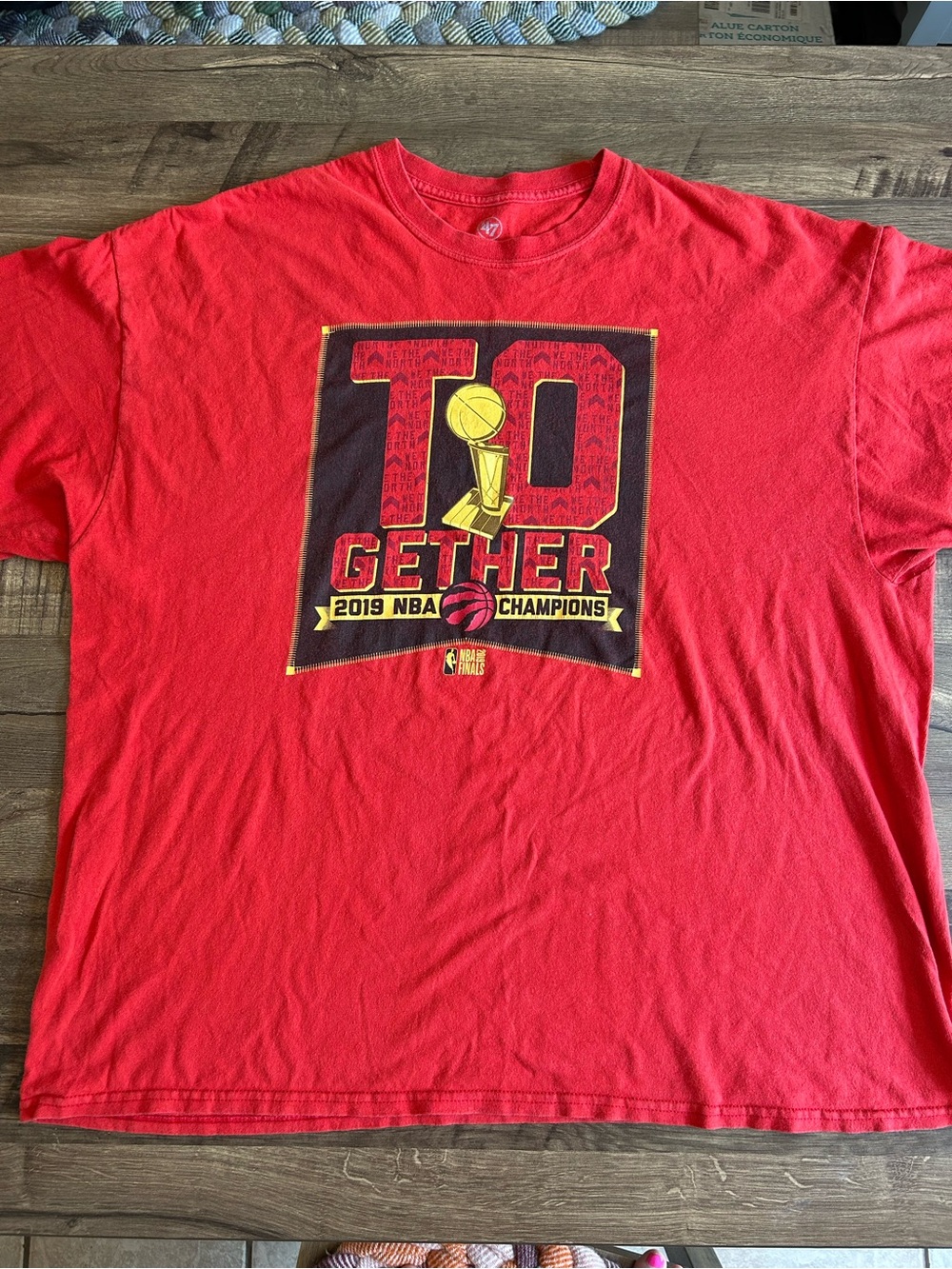 Toronto Raptors 2019 NBA Champions Roster T-shirt XXL 47 Brand Red
